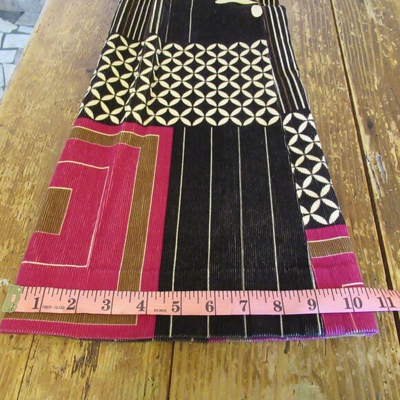 Vintage Etcetera Pants Womens 2 Small Brown Pink Corduroy Flare Stretch Retro - Picture 13 of 15